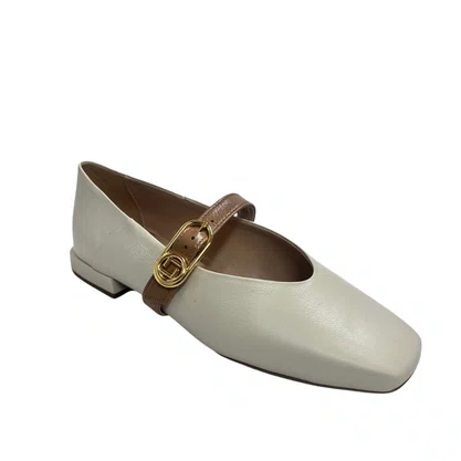 Sapatilha Luz da Lua Feminina Panna Mousse Couro 