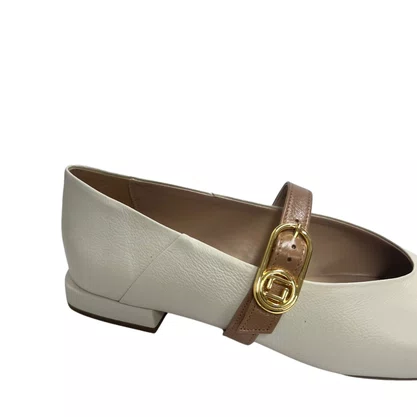 Sapatilha Luz da Lua Feminina Panna Mousse Couro 