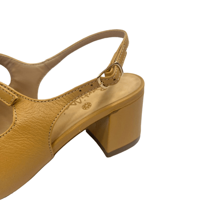 Sapato Slingback Berti Maria Preto Capuccino Couro 