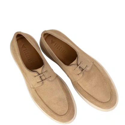 Sapato Viccini Masculino Tortilha Couro Camurça