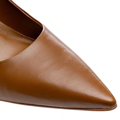 Scarpin Carrano Feminino Gio Salto Fino Marrom Saddle Couro