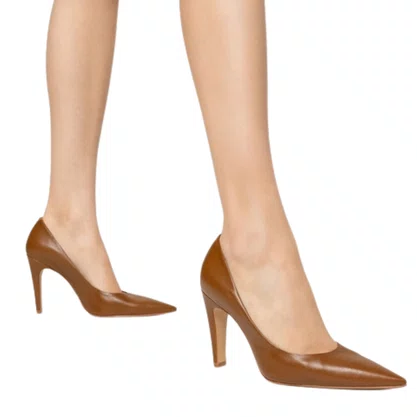 Scarpin Carrano Feminino Gio Salto Fino Marrom Saddle Couro
