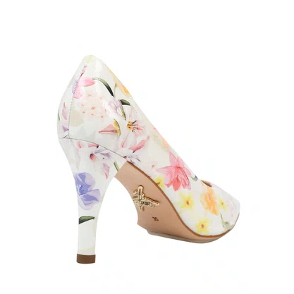 Scarpin Florescer Jorge Bischoff Bico Fino Couro