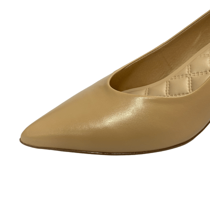 Scarpin Jorge Bischoff Nude Salto Baixo Couro 