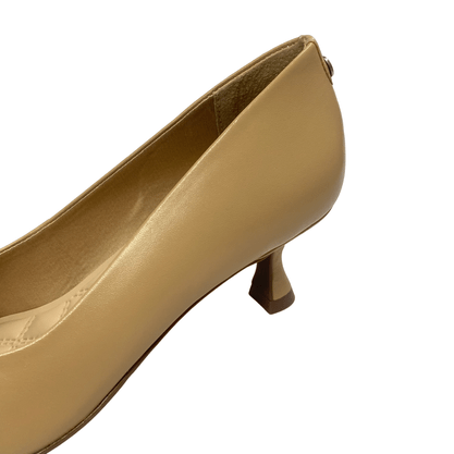 Scarpin Jorge Bischoff Nude Salto Baixo Couro 