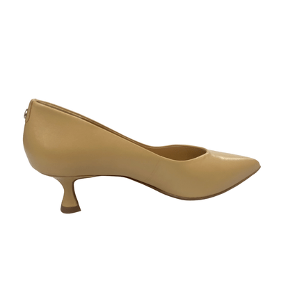 Scarpin Jorge Bischoff Nude Salto Baixo Couro 