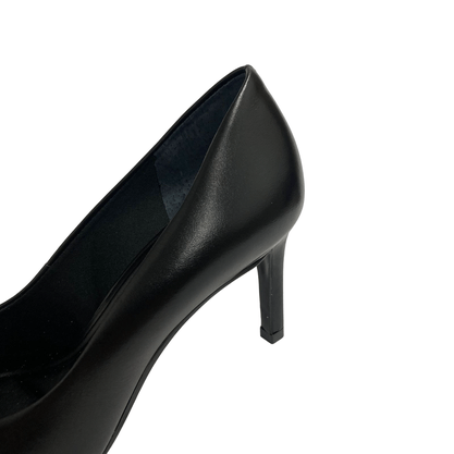 Scarpin Jorge Bischoff Preto Salto Médio Couro 