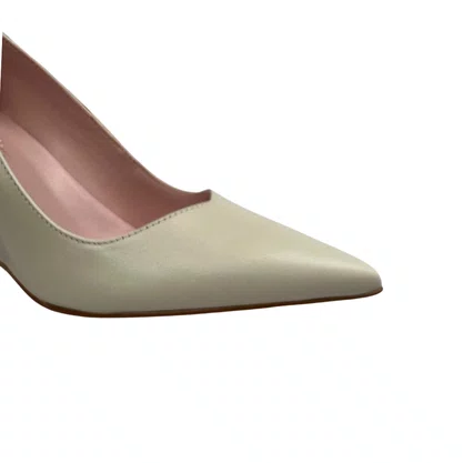 Scarpin Luiza Barcelos Feminino Salto Anabela Off Whuite Couro