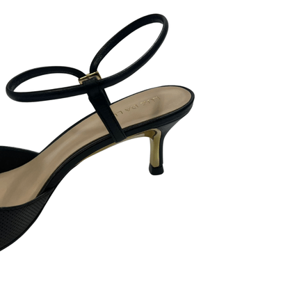 Scarpin Luz da Lua Slingback Feminino Panna Couro Tramado