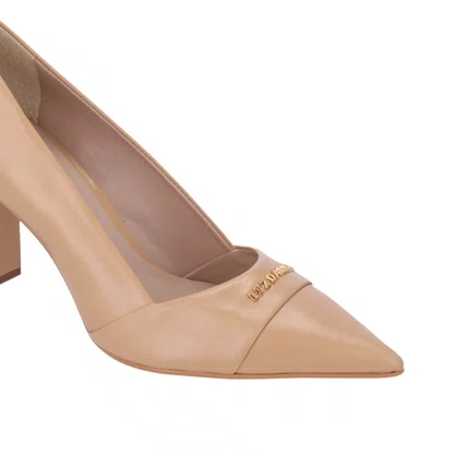 Scarpin Luz da Lua Feminino Salto Bloco Butter Couro