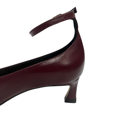 Slingback Cecconello Feminino Salto Baixo Malbec Couro