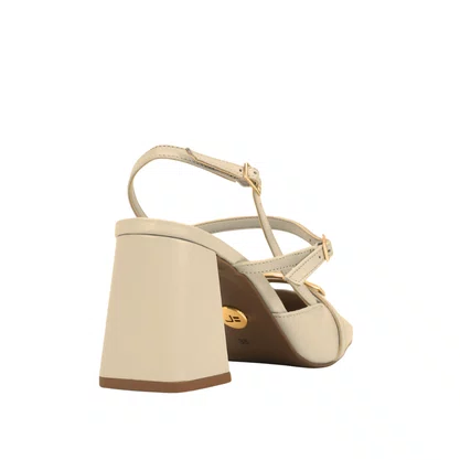 Slingback Jorge Bischoff Feminina Off White Couro