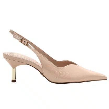 Slingback Jorge Bischoff Feminino Nude Couro
