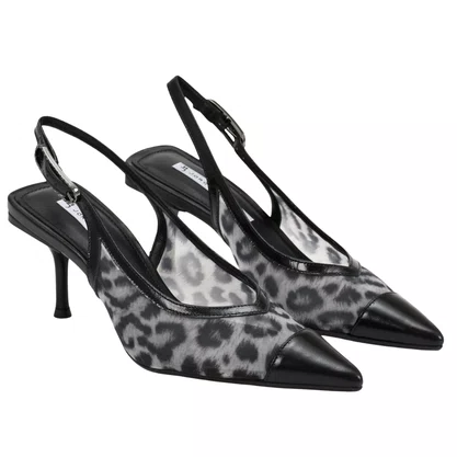 Slingback Jorge Bischoff Feminino Telado Onça 
