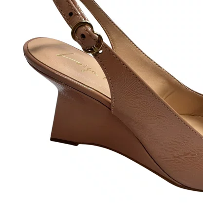 Slingback Luiza Barcelos Feminino Blush Couro Verniz