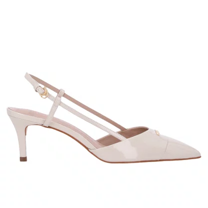 Slingback Luz da Lua Feminino Verona Panna Couro