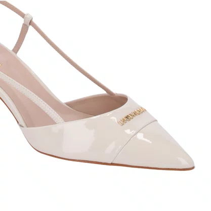 Slingback Luz da Lua Feminino Verona Panna Couro