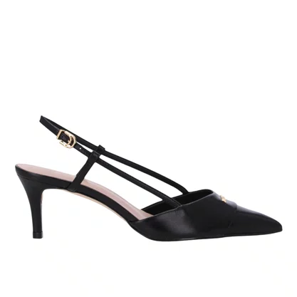 Slingback Luz da Lua Feminino Verona Preto Couro