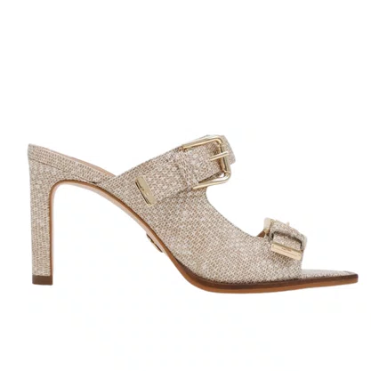 Tamanco Jorge BIschoff Feminina Fivela Off White Couro