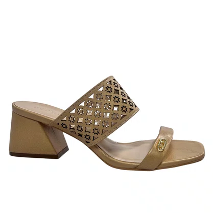 Tamanco Luz da Lua Feminino Salto Bloco Butter Couro