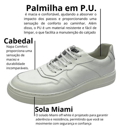 Tênis Anatomic Gel 2207 Branco Napa Confort 