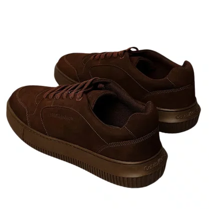 Tênis Calvin Klein Chunky Masculino Marrom Couro