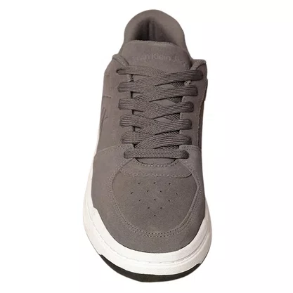 Tênis Calvin Klein Court  Masculino Jeans Chumbo Couro Camurça 