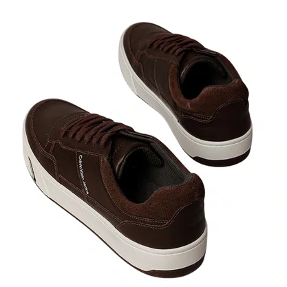 Tênis Calvin Klein Masculino Palito Basic Marrom
