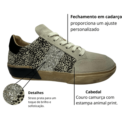 Tênis Cecconelo Feminino Animal Print Couro
