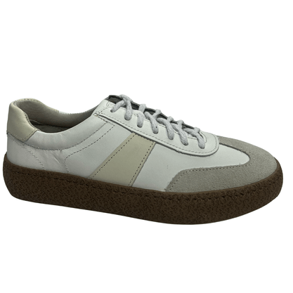 Tênis Democrata Feminino Bora Branco Off White Couro 