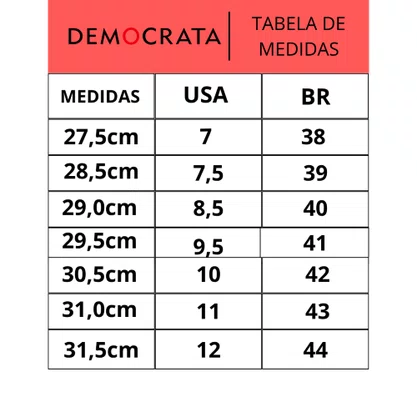 Tênis Democrata Masculino Denim Grow Hi-Soft 32 Preto Couro