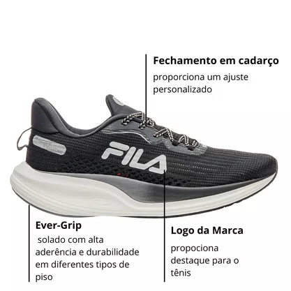 Tênis Fila Racer Speedzone Masculino Bege Preto Cinza