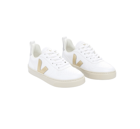 Tênis Infantil Veja V-10 White Platine Sliver 