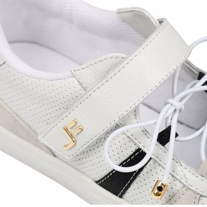 Tênis Jorge Bischoff Feminino Branco Preto Couro