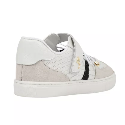 Tênis Jorge Bischoff Feminino Branco Preto Couro