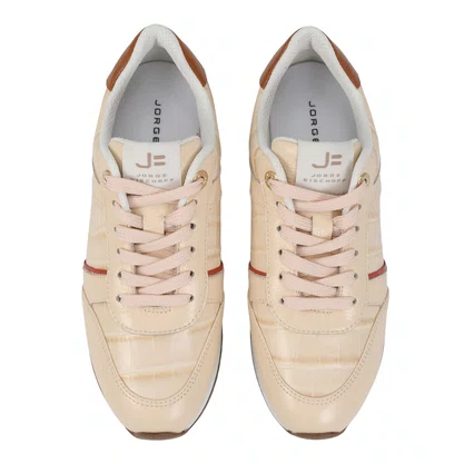 Tênis Jorge Bischoff Feminino Jogger Nude Marrom Couro Croco