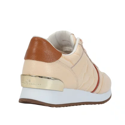 Tênis Jorge Bischoff Feminino Jogger Nude Marrom Couro Croco
