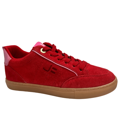 Tênis Jorge Bischoff Feminino Vermelho Couro Camurça