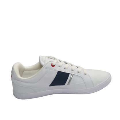 Tênis Lacoste Europa Branco Marinho Vermelho 