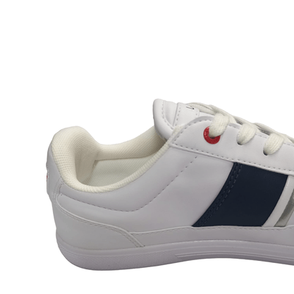 Tênis Lacoste Europa Branco Marinho Vermelho 