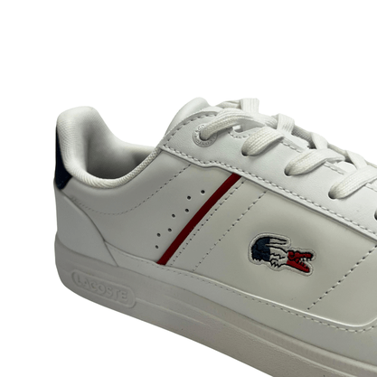 Tênis Lacoste Masculino Europa Pro White Navy Red Couro