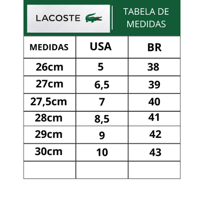 Tênis Lacoste Masculino Europa Pro White Navy Red Couro