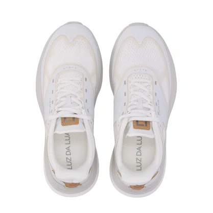 Tênis Luz da Lua Feminino Branco Bege Cinza Claro