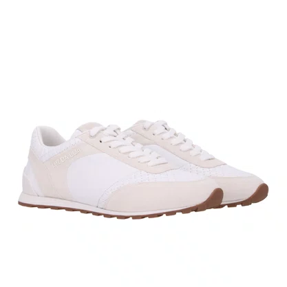 Tênis Luz da Lua Feminino Branco Panna Couro Camurça