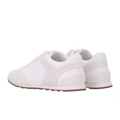 Tênis Luz da Lua Feminino Branco Panna Couro Camurça