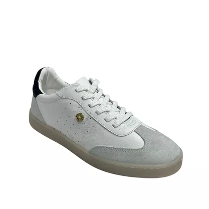 Tênis Luz da Lua Feminino Branco Preto Couro 