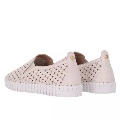 Tênis Luz Da Lua Feminino Slip On Panna Couro