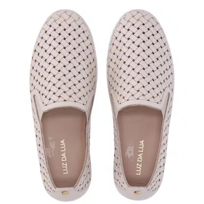 Tênis Luz Da Lua Feminino Slip On Panna Couro