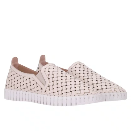 Tênis Luz Da Lua Feminino Slip On Panna Couro