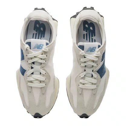Tênis New Balance 327 Branco Off Azul Jeans